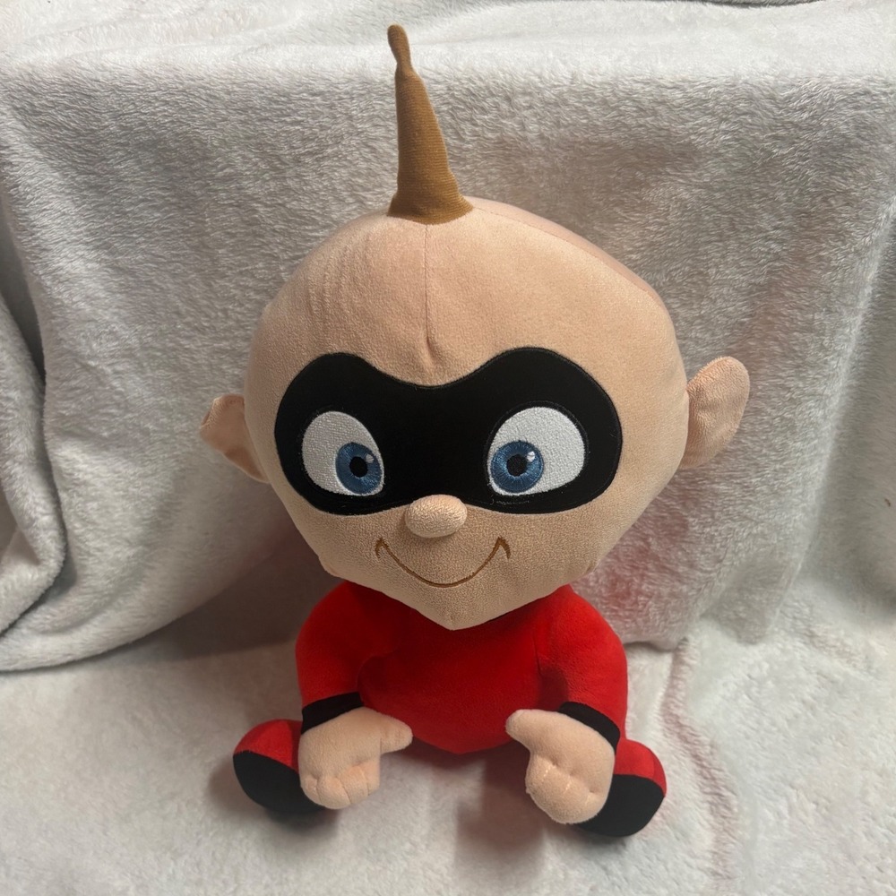 Disney Pixar Incredibles 2 Large Jack-Jack Plush Stuffed Toy Red Super Suit